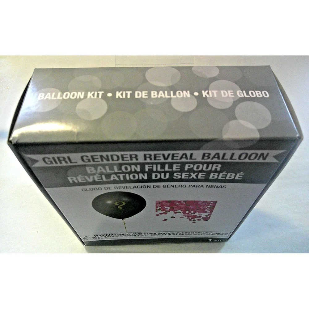 NEW! Gender‎ Reveal Confetti Balloon Kit - PINK/GIRL - Picture 6 of 6